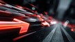 © Luba - Futuristic red neon arrows moving fast