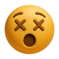 Wall Mural - png surprised emoji face illustration.