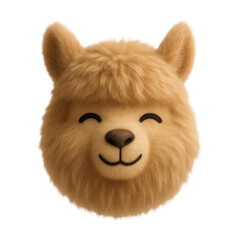Wall Mural - png cute fluffy alpaca emoji