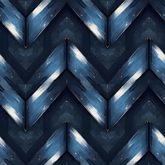 Wall Mural - Abstract chevron pattern in shades of blue and white for a stylish background.