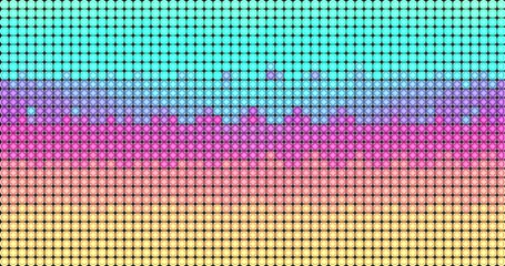 Abstract colorful background. Pixel animation, Visual video effect, Pixel art 8 bit. Pixel circle. Old school style for video games. 