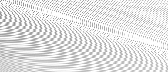 Canvas Print - abstract background with waves lines. illusion of dynamic transition. black lines on a white backgro