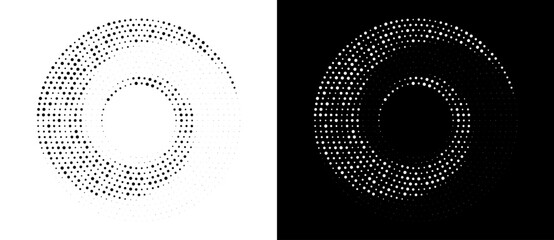 Wall Mural - modern abstract background. halftone dots in spiral form. round logo, design element or icon. vector