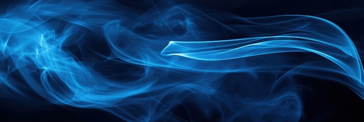 Wall Mural - Radiant Smoke Art: Blue Glow Concept for Celebratory Backdrops and Abstract Digital Wallpapers