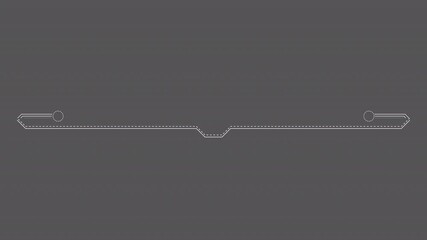 Minimalist White Line Graphic Element on Gray Background - Modern Design