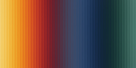 Wall Mural - a vibrant gradient of vertical lines transitions smoothly from warm yellow and orange through deep r