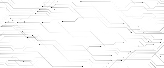 Wall Mural - vector abstract futuristic white technology dots and lines background