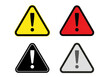 © Kakoli - Collection of warning signs featuring exclamation marks in yellow red and white alert symbols transparent background
