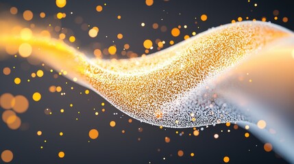 Wall Mural - Particle Abstract AI generated image of particles assembling into a data driven network.