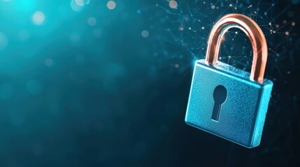 Wall Mural - Link Cybersecurity concept showing an encrypted link securing digital transactions.