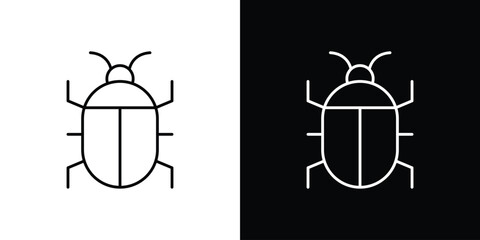 Bug icons. vector symbol illustrations.