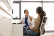 © fizkes - Positive female general practitioner giving consultation, medical advice to patient