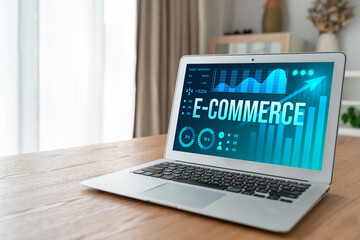 Wall Mural - E-commerce data software provide modish dashboard for sale analysis to the online retail business