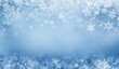 © burhan - Soft blue background with a border of numerous white snowflakes of varying sizes, creating a wintery, festive feel