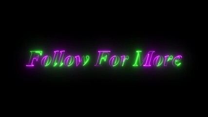 Follow for more neon sign with purple and green glow
