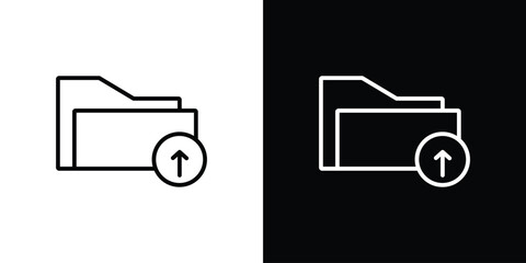 Wall Mural - Folder upload icons, vector best stroke icon EPS