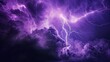 © EKAN KUDAH - A dramatic nightscape showcasing a vibrant purple lightning storm.  Intricate forks of lightning illuminate dark, swirling clouds, creating a powerful and awe-inspiring scene