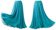© Putri Lestari - Elegant flowing turquoise skirt with soft pleats showcasing graceful movement and vibrant color ideal for fashion displays and stylish attire