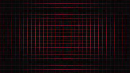 Abstract geometric pattern with glowing red and white lines on a dark background creating a futuristic digital grid effect