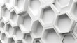 © john - 六角形が連続する立体的な白テクスチャパターン