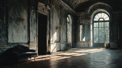 Wall Mural - Silent and Empty Grand Ballroom in a Forgotten Palace Interior