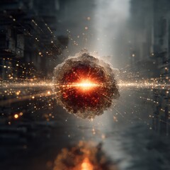 Wall Mural - abstract artistic representation of quantum computing technology