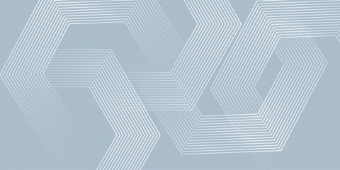 Wall Mural - abstract hexagon lines on gray background. vector geometric stripe illustration eps10