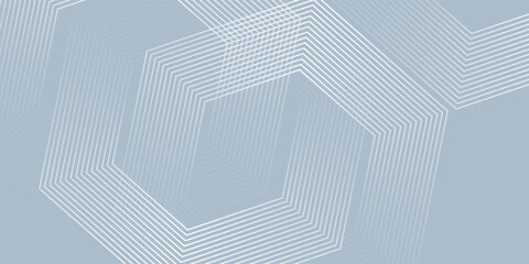 Wall Mural - abstract hexagon lines on gray background. vector geometric stripe illustration eps10