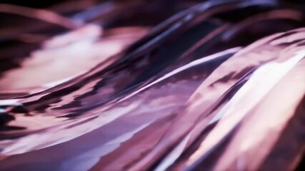 Abstract Flowing Metallic Waves: Dynamic Motion and Shimmering Light