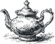 © Maestro - Ornate antique teapot with a decorative handle and spout