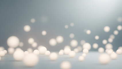 Wall Mural - Soft focus glowing bokeh lights on a muted background