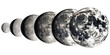 © MD LIAKOT ALI - Phases of the moon showing waxing and waning illumination isolated on transparent background