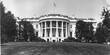 A historic black and white photograph of the White House in early 1900s Stock photo