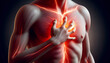 © toon cartoon - human holding chest in pain