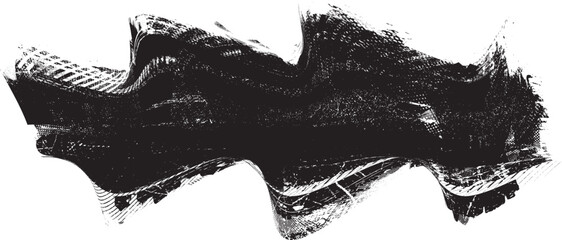 Wall Mural - Grunge Wave Logo Element. Surfing Icon . Brush Stroke . Vector Illustration.