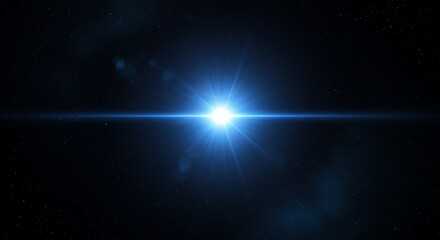 Wall Mural - Bright star in dark space