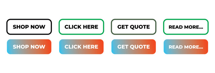 buttons for web vector