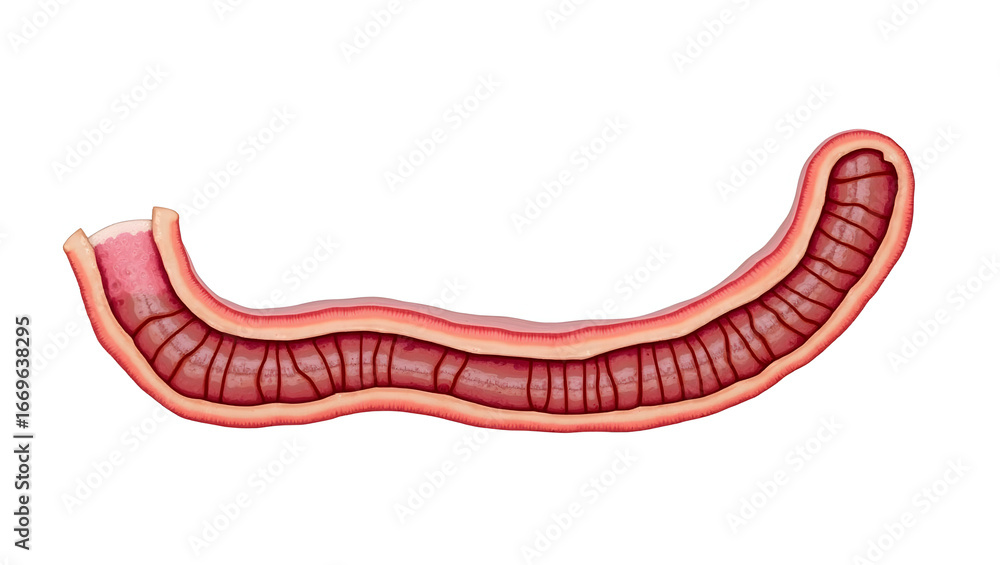 Stock-Foto „Anatomy&physiology A cross-section of the duodenum ...
