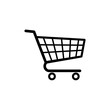 © Mobiles - Professional monochrome glyph icon of a classic shopping cart.