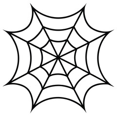 spider web frame line art vector icon