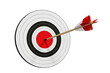 © Tegar Ramadhani - Redtipped Arrow Striking Bullseye Target Center
