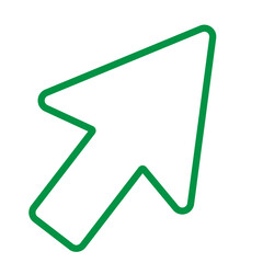 Green cursor arrow png transparent background