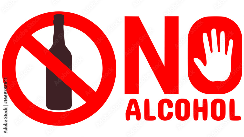 Prohibition symbol indicating no alcohol, No Alcohol Prohibition ...