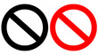 © Sanur - Prohibition Signs Forbidden Symbols or Classic red circle and slash prohibition symbol for no entry