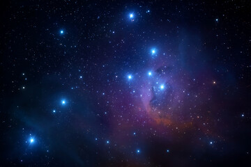 Wall Mural - A starry sky with a cluster of stars in the middle