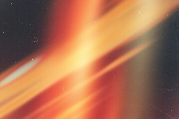 Wall Mural - light leak overlay effect with scratch dust and orange light leaks,retro noisy film texture light le