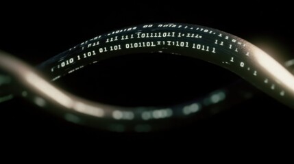 A single Futuristic coding element futuristic binary code.