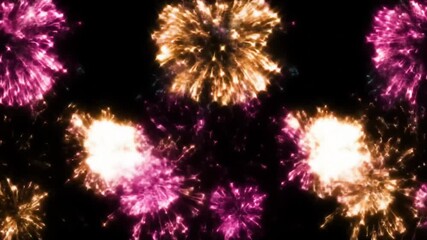 Colorful fireworks exploding against a dark background, perfect for celebrations and events