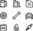 © MSTKOHINUR - Climbing Gear Outline Icon Set  Harness Clip, Rope Coil, Helmet, and Shoes