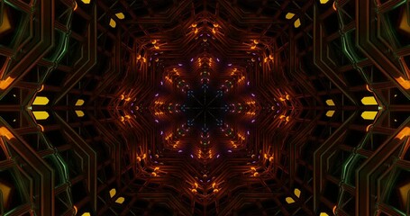 Wall Mural - a mesmerizing display of swirling colors and intricate shapes creates a captivating visual loop. the